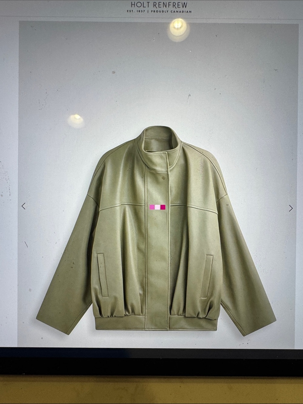 โฆNEWโฆThe Frankie Shop Faux Leather Bomber Jacket in Taupe